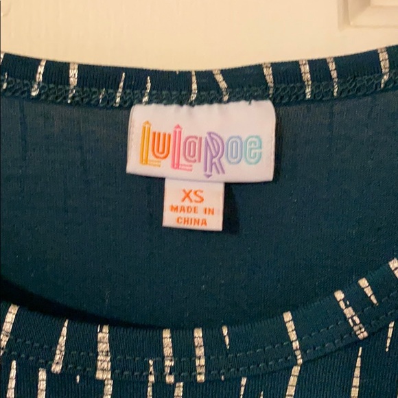 LLR Carly Teal Silver Foil Dress XS Like New! - Picture 3 of 5